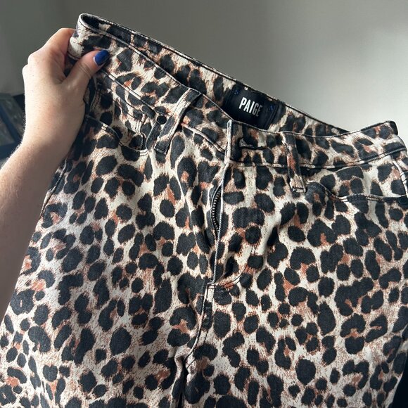 PAIGE Size 27 Cheetah / Leopard Print Jeans - Picture 1 of 3